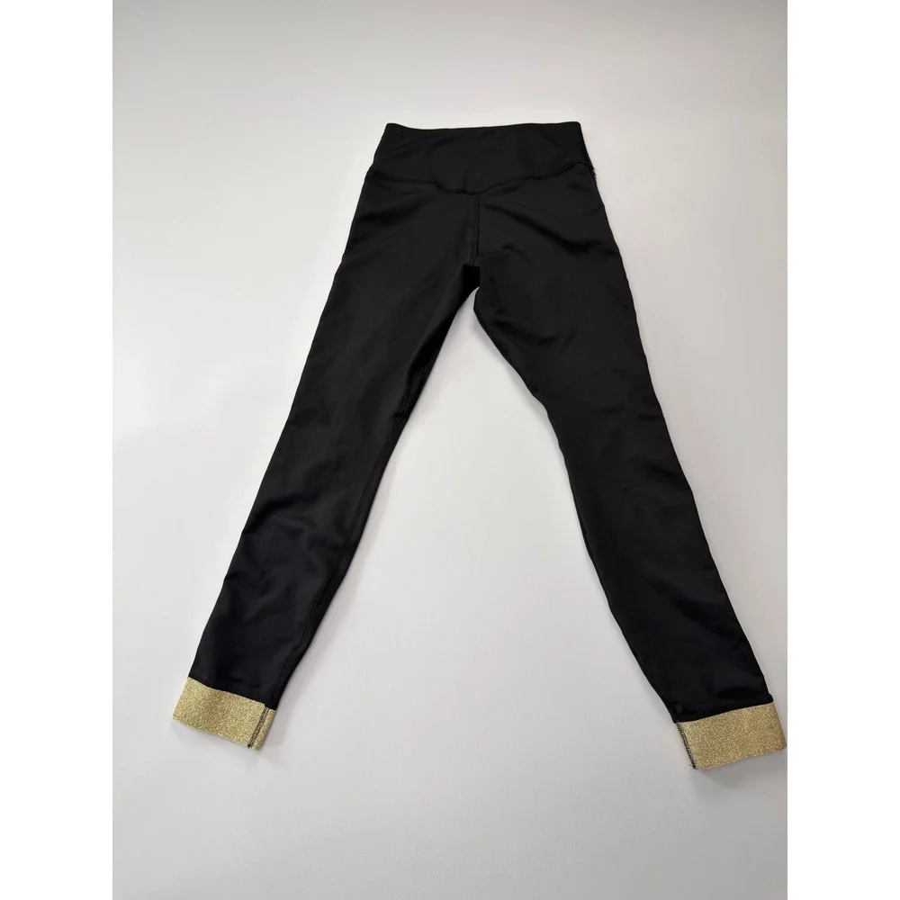 Nike Leggings Women S Black Gold Just Do It Taping High Waisted Excellent